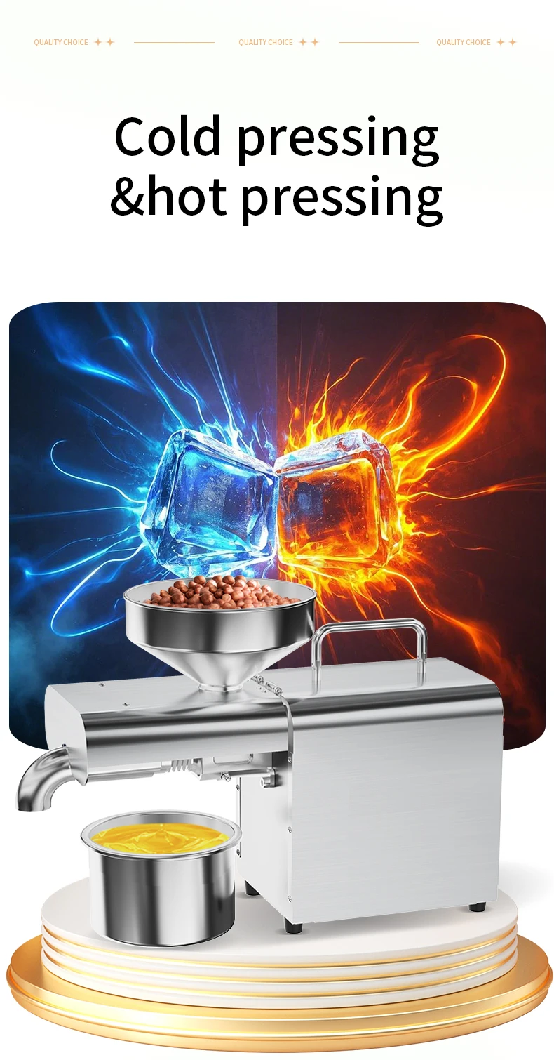 Description Picture 3 of itemElectric Oil Press Machine,Cold/Hot Press for Home Use Automatic Oil Extractor for Peanut/Sesame/Sunflower Seeds,Stainless