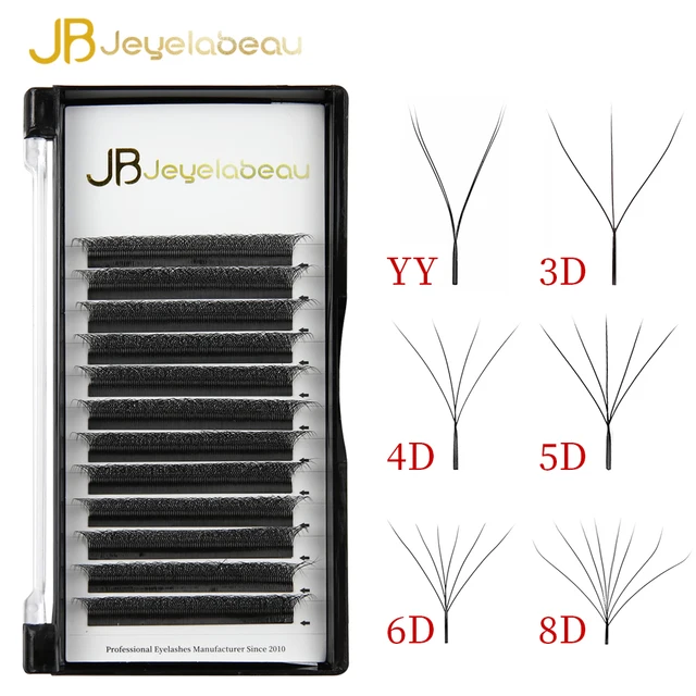 JB Jlegiabeau-Extensions de cils en forme de W, en forme de Y, 3D, 4D, 5D, 6D, 8D, pré-faites, GerAuto Flowering Russian Lashes 1