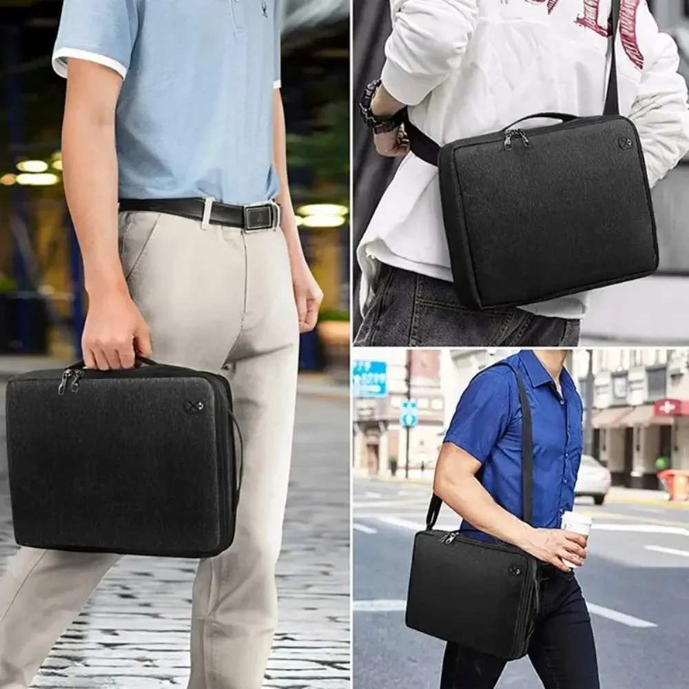 Nuova borsa a tracolla per laptop da 13,3-15,4 pollici, custodia impermeabile di grande capacità, custodia portatile con maniglia per tablet - immagine 3