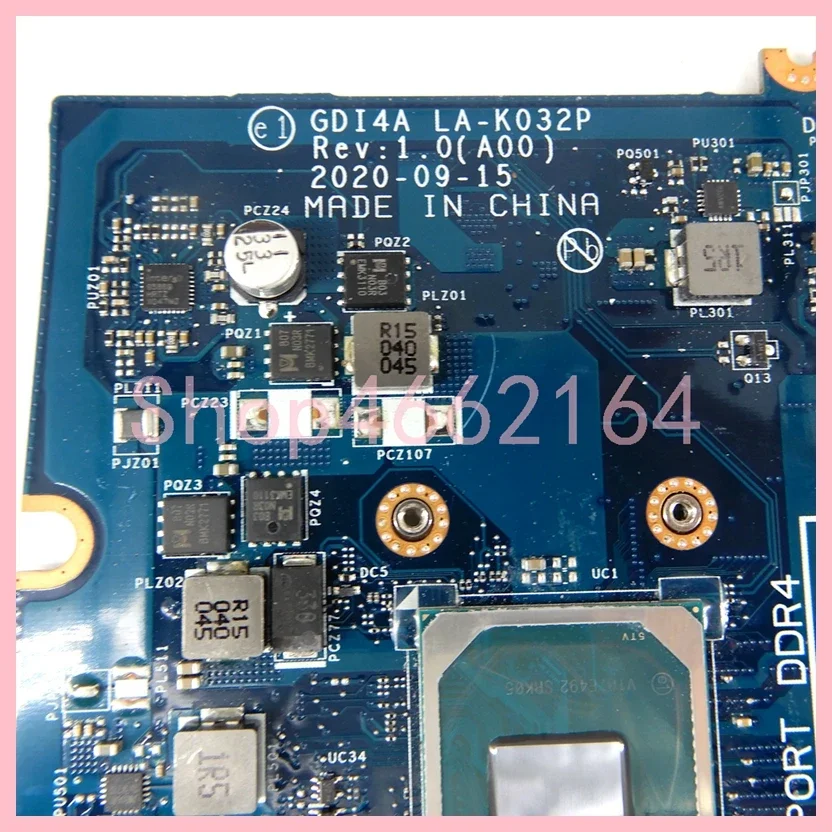 LA-K032P Dell Vostro 3400 3500 Inspiron 3501 노트북 메인보드용 i3-1125G4 CPU 노트북 마더보드 포함 100% 테스트 완료 OK