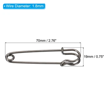 Large Metal Safety Sewing Pins 20 Pins 2