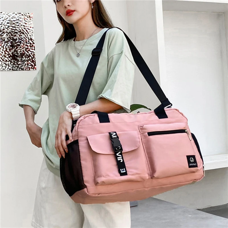 

Travel Bag Luggage Handbag Women's Shoulder Bag Large Capacity Brand Waterproof Nylon Sports Gym Bag Ladies Crossbody Bag