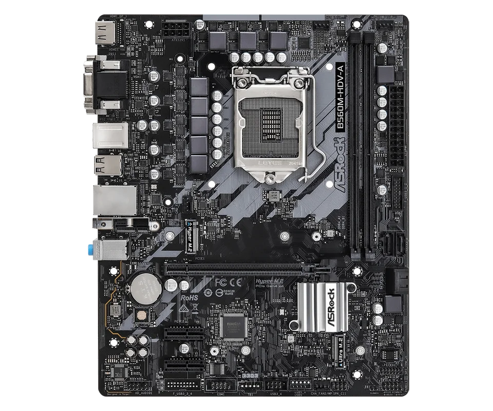 ASROCK B560M-HDV-A Motherboard LGA1200 M.2 Intel B560 2x DR4 64GB