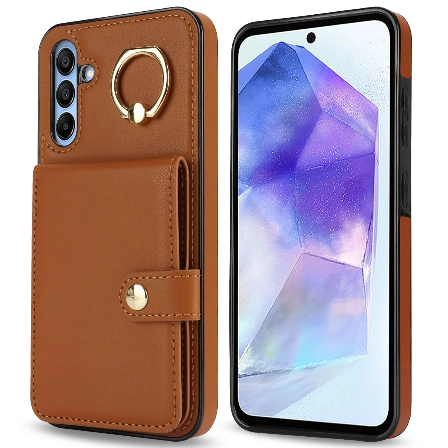 Elegant Flip Folio Wallet Case with Card Holder - Premium PU Leather Cover