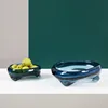 Glass Tray Geometric Triangle Transparent Glass Fruit Tray Desktop Storage Dish Jewelry Organizer Home Decoration Accessories 2