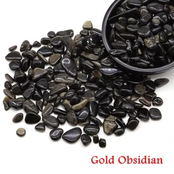 Natural Stone Crystal Gemstone Collection for Reiki Healing and Home Decor (Gold Obsidian)