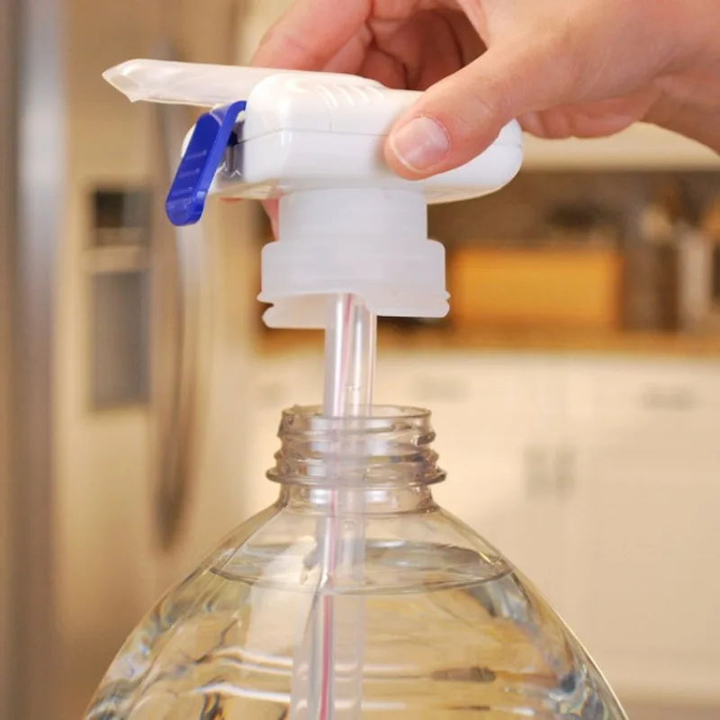 Pompa di aspirazione automatica per cannuccia Dispenser automatico per bevande con cannuccia per bevande Rubinetto magico Pompa per acqua a prova di fuoriuscite Dispenser fai da te - immagine 3
