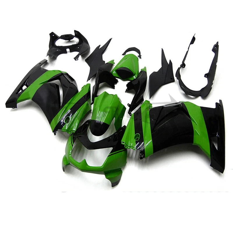 

Custom motorcycle cowl for ZX250R EX250 2008-2012 GREEN BLACK ABS fairing Injection mold motorcycle bodywork kit