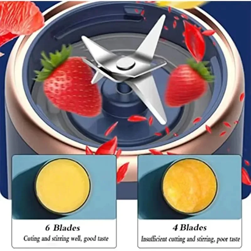 Portable Electric Blender 6 Color 400ml Travel Juicer
