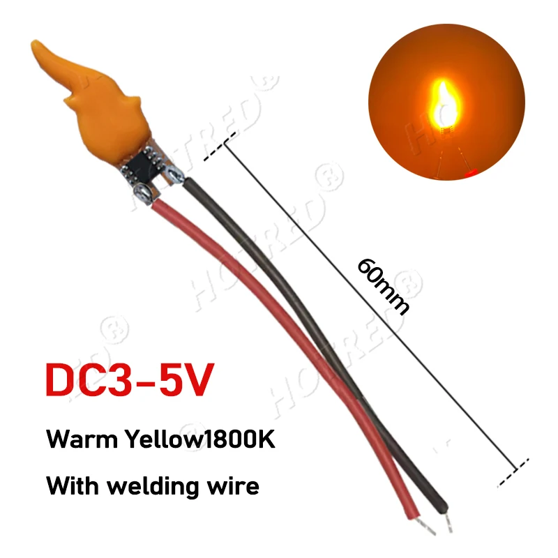 LED COB 손전등 양초 DC3V-5V LED 필라멘트 스트립 라인 장식 전구 액세서리와 깜박이는 불꽃 용접