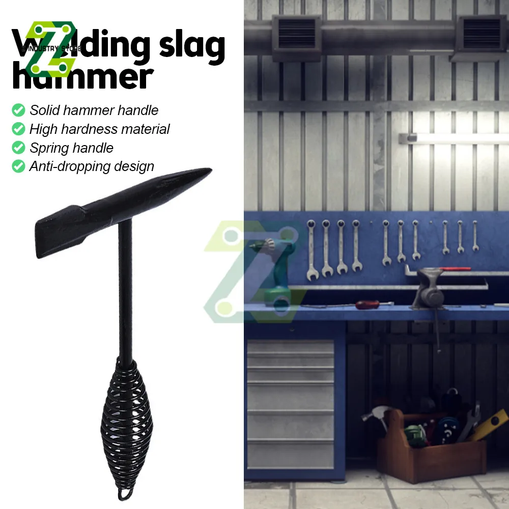 Welding Hammer 300g 500g High Carbon Steel Derusting Welding Slag Hammer Spring Handle Welder Hammer Remove Excess Welding Slag Electric Weld