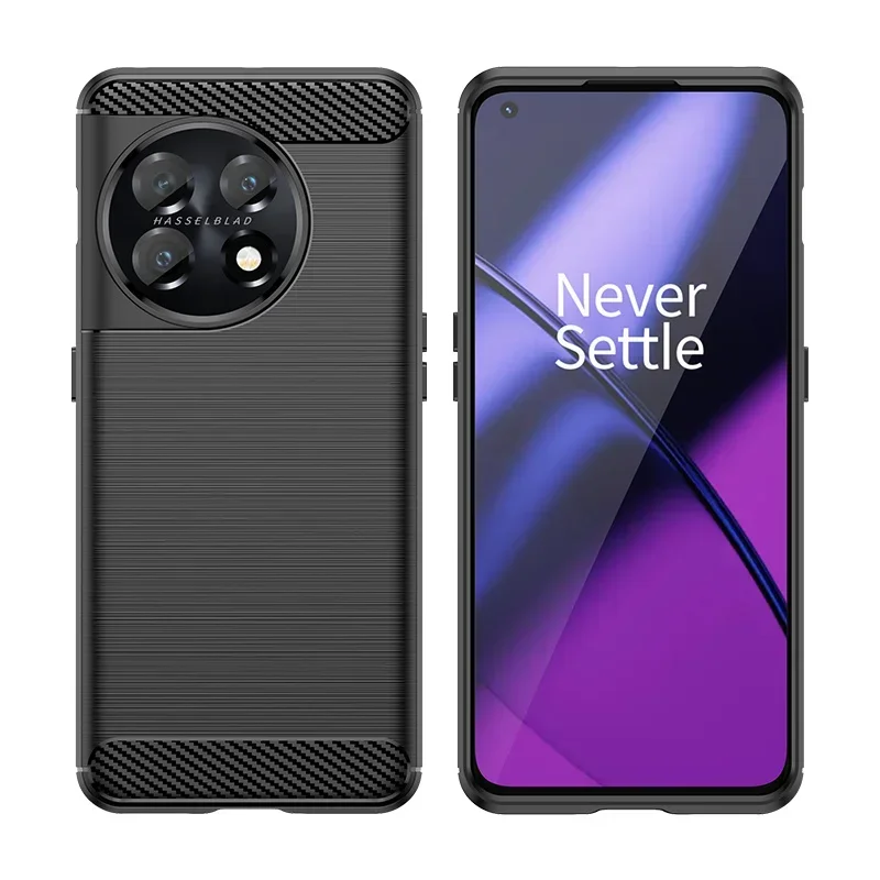Shockproof Soft Carbon Fiber TPU Phone Bumper Case Cover