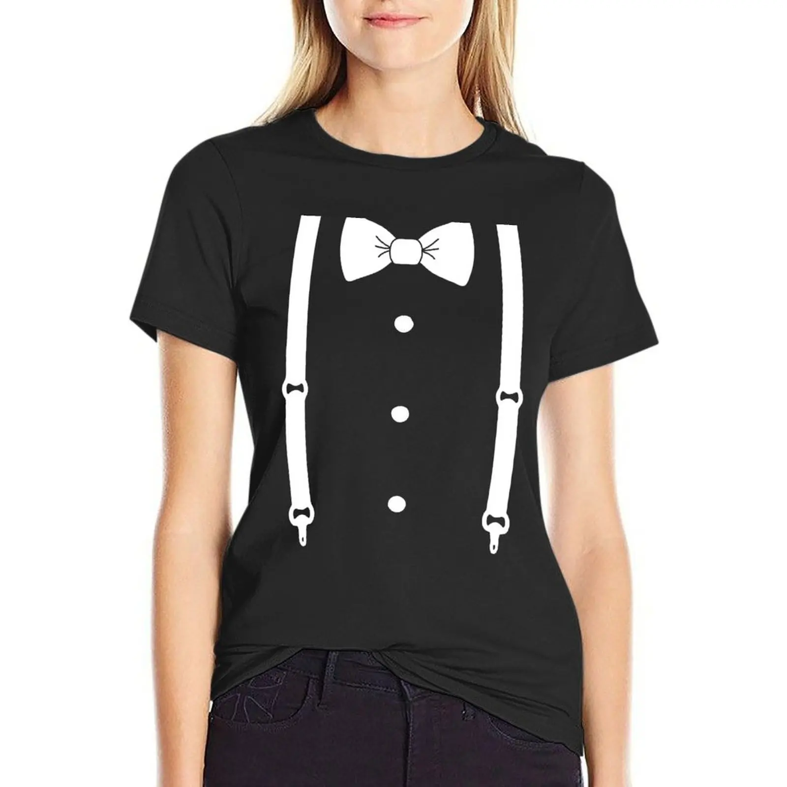 

Bow Tie & Slacks (White tie) T-Shirt blacks animal print Women's t-shirt