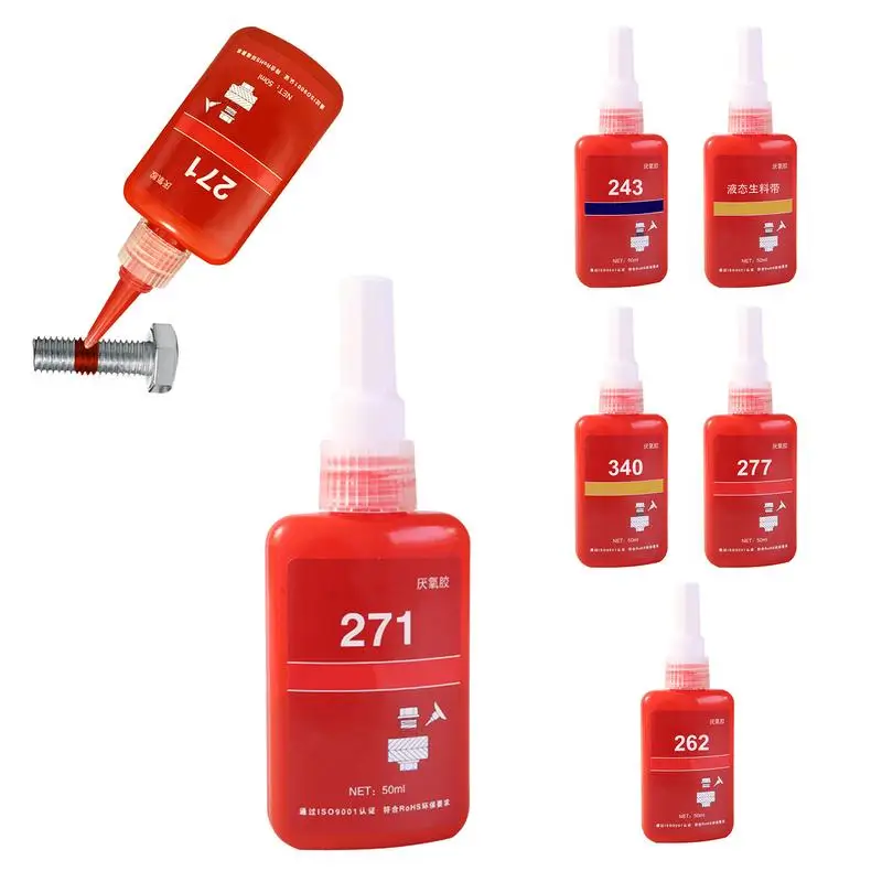 

50ml Threadlocker Strength Anaerobic Adhesive Sealant Fastening And Protecting Screws Glue Metal Thread Sealing Locking Agent