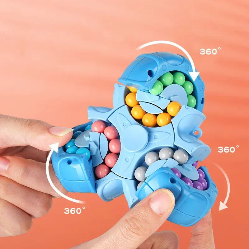 Six sided Rotation Finger Bean Intelligence Gyro Antistress Fingertip Cube Learning Educational Magic Disk For Kids Gift New