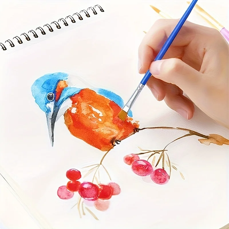 고품질 플랫 페인트 브러쉬, 고급 나일론 헤어 수채화 그림붓, 전문가용 미술 드로잉 용품, 아티스트 DIY 공예용