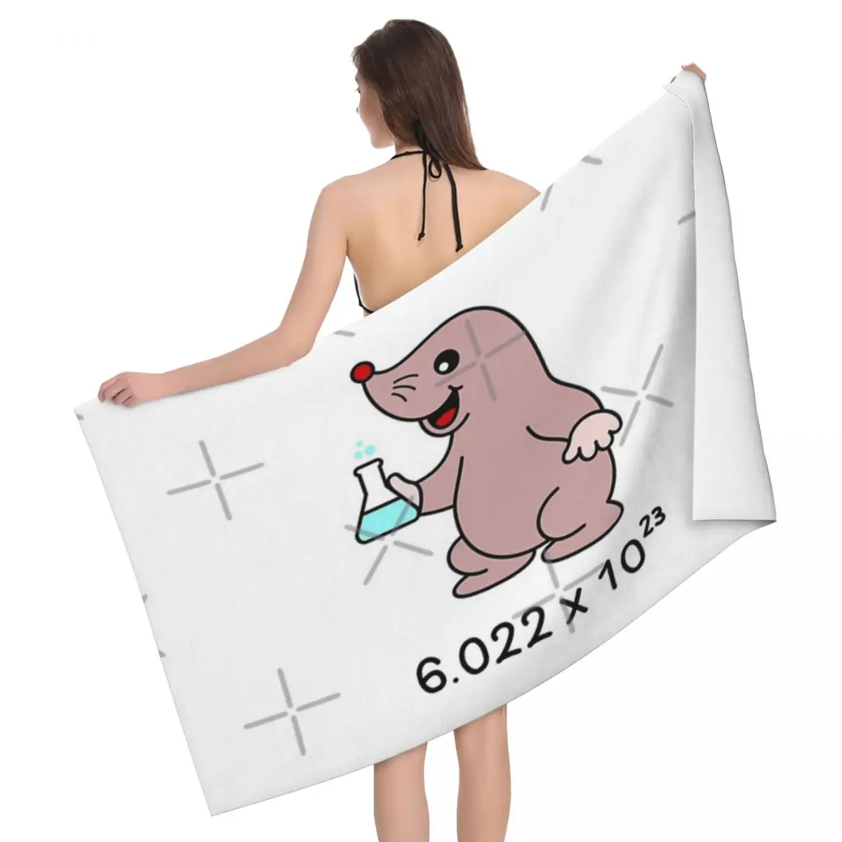 

Номер Авогадро. Банное полотенце 80x130 см, мягкое пляжное сувенирное