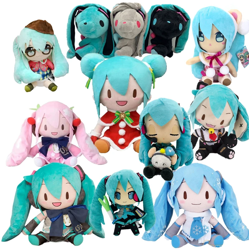 2023Original Hatsune Miku Plush Doll Beautiful Girl Peripheral Plush Toy Kawaii Pillow Girl Birthday Gift Couple Gift 25-42cm 3d holographic mobile phones projection pyramid diy for 3 5 to 6 0 inches iphone smartphone hatsune mv play birthday gift