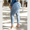 Butt Lifting Pushed Up Denim Pants Women's Bottoms Stylish Tight Jean Slim Fit High Waisted Peach Buttocks Trousers Ladies Pants