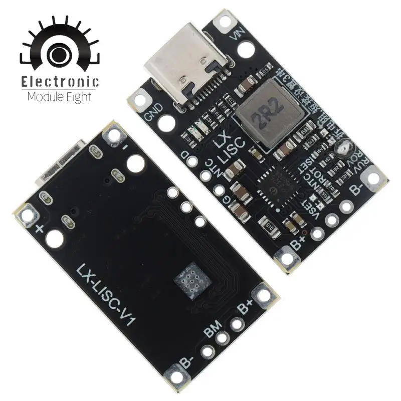 TypeC USB 2/3S BMS 15W 8.4V 12.6V 1.5A Lithium Battery Charging Boost