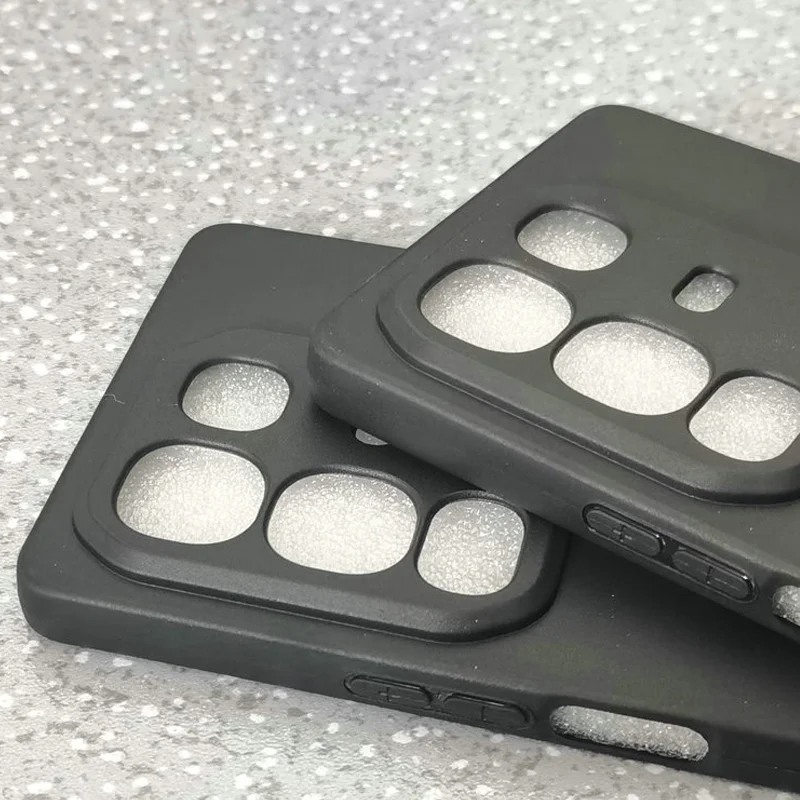 Sleek Matte Black TPU Silicone Phone Case