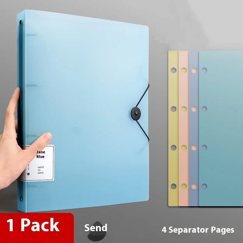 NONE Four Hole A4 Punched Binder 4-hole Folder Data Book Storage Book ...