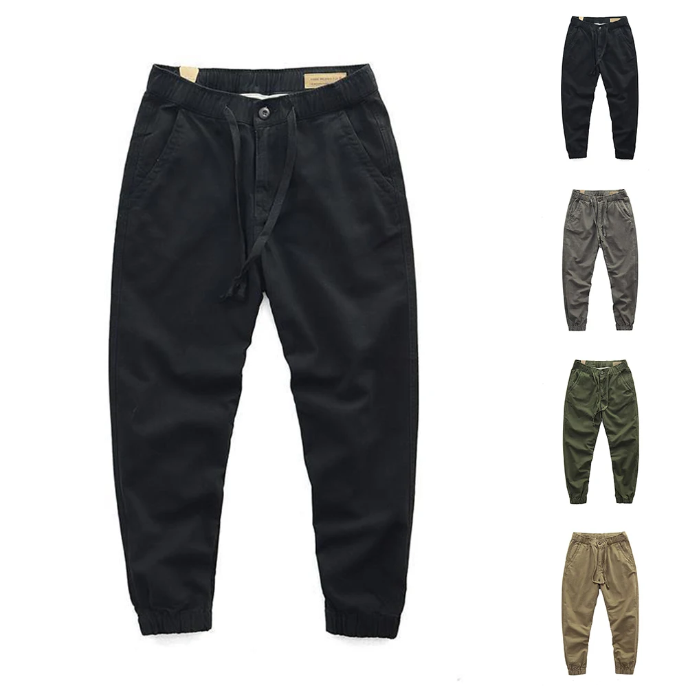 

Mens Casual Loose Joggers Workout Cargo Pants Sweatpants Active Sports Trousers Solid Color Pant M-XXL