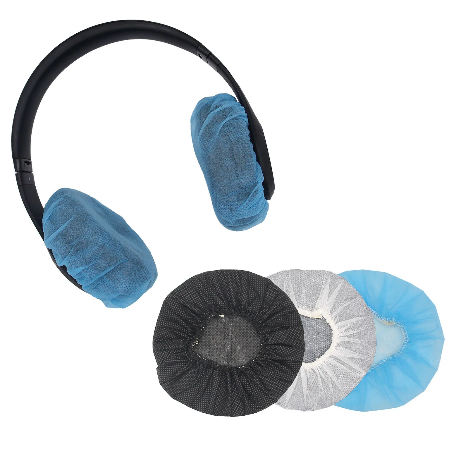 

100 Disposable Headphone Cover high-quality Non-woven Moisture-proof Breathable Soft Nontoxic Suitable for 10cm-12cm Headphones