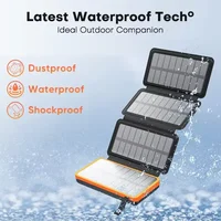 Banque d'énergie solaire Portable 50000mAh, charge rapide USB-C/USB-A pour IOS Android, chargeur extérieur de grande capacité 6