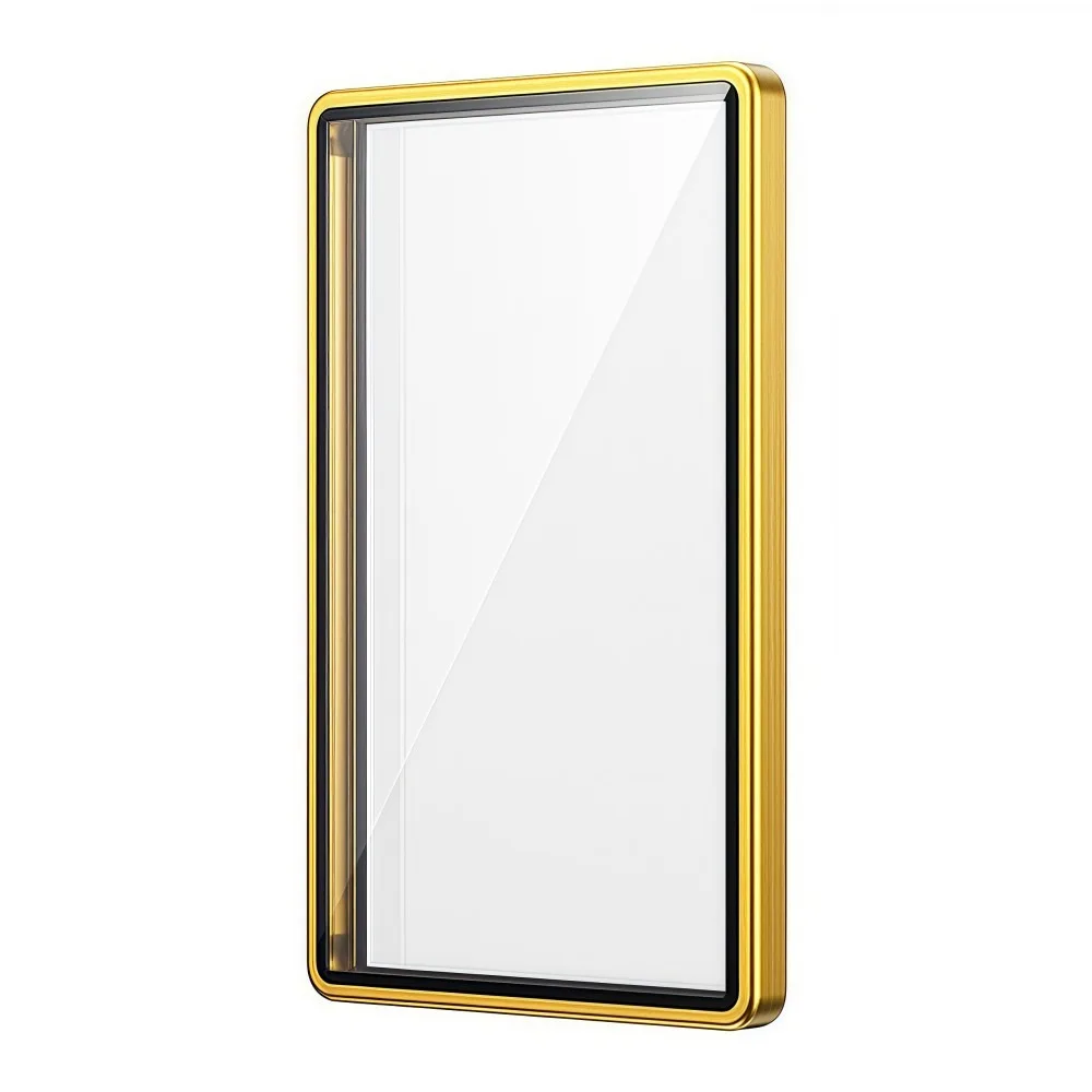 Premium Aluminium Frame Card Protector with UV Protection - Double-Sided Glass, Transparent & Durable