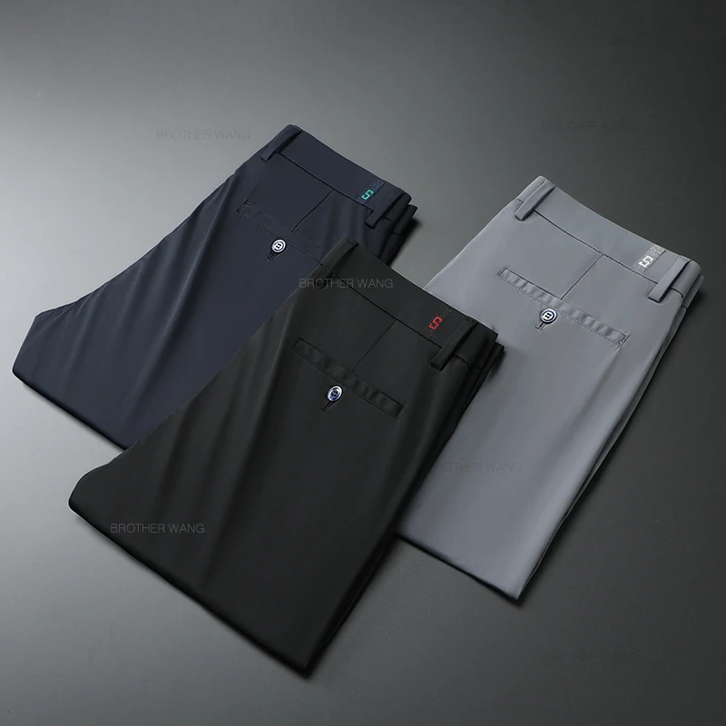 남성을 위한 시원하고 가벼운 Ultra-Thin Ice Silk 캐주얼 팬츠