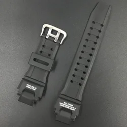 Durable Waterproof Sport Strap - Men's TPU Silicone Watch Band Replacement Accessories (Black)