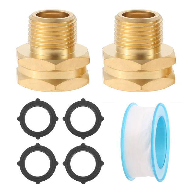 2Kits Szilárd Sárgaréz Kerti Tömlőszerelvények Csatlakozók 3/4 "Ght Nőstény 1/2" Npt Férfi Nagy Teherbírású Adapter Csaptelep Vezető Csatlakozója - Image 2