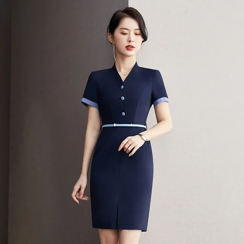 女性のためのエレガントなプロのドレス,プロの服,美容院,作業服