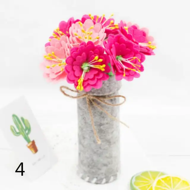 Children Simulation Bouquet Potted Non-woven DIY Teacher's Day Creative Pack Educational Toys 5