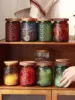 Vintage Glass Kitchen Storage Jar Kitchen and Pantry Glass Storage with Airtight Wood Lid for Cookies Candy Coffee Tea 1