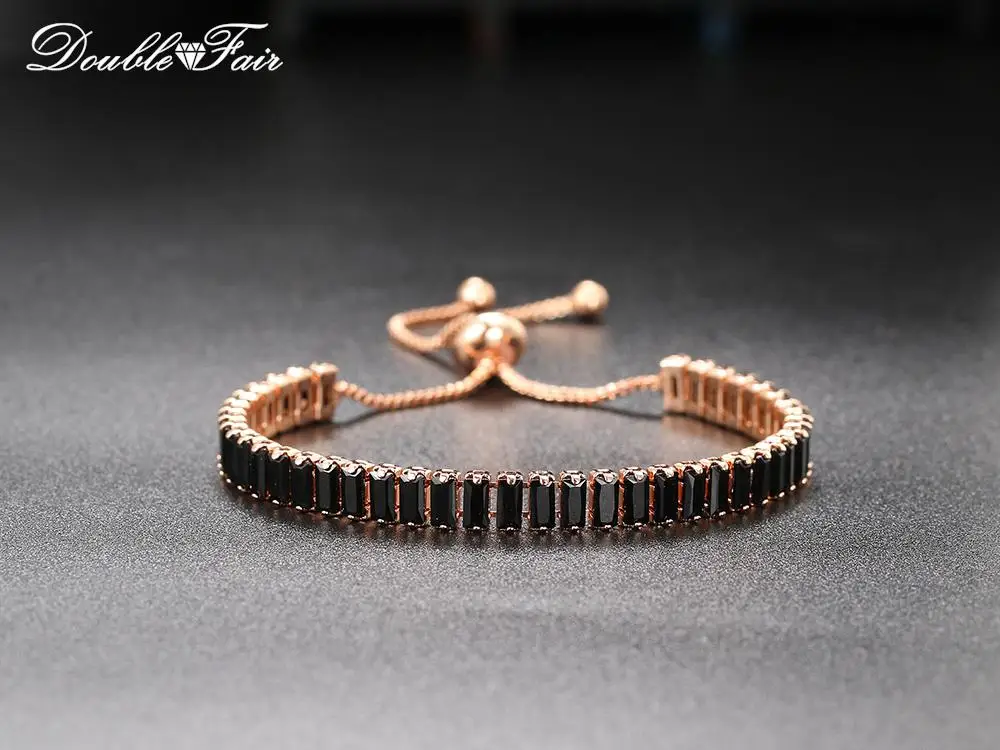 Schwarzes Kristall Tennis Armband für Männer Frauen verstellbare Steampunk Zirkonia Armreif Kette auf der Hand Hip Hop Hippie Punk Geschenke Schmuck – Detail 10
