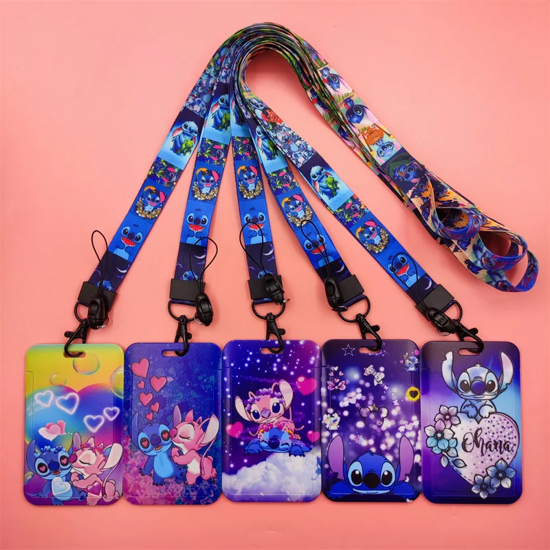 

Disney Lanyard Badge Holder Stitch Boys ID Credit Card Case Neck Strap Card Holder Phone Rope Credentials Accessories Gifts