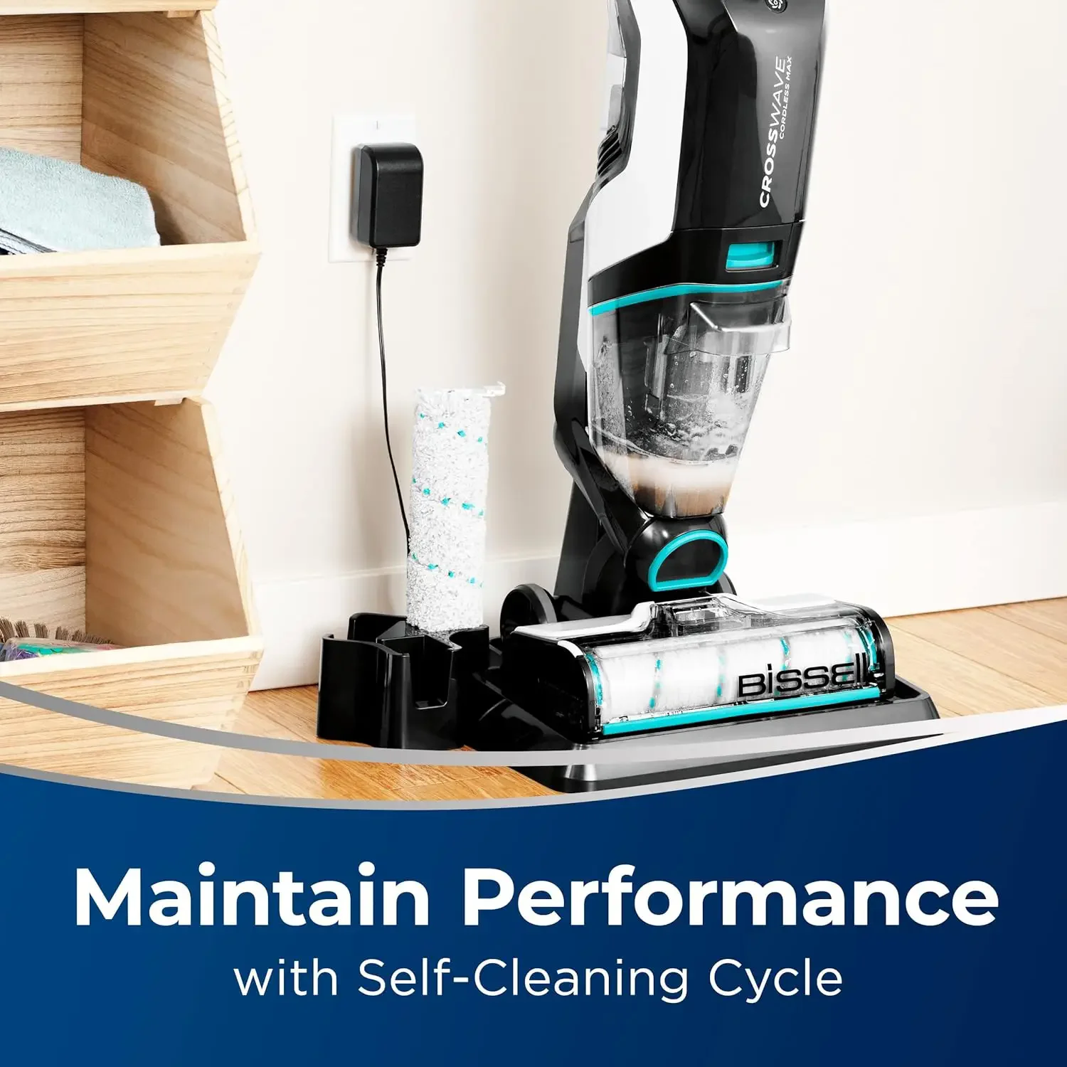 BISSELL CrossWave Cordless Max All in One Wet-Dry Vacuum Cleaner and Mop for Hard Floors and Area Rugs, Black, 2554A 5