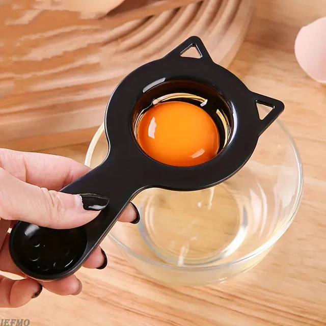 2-in-1 Cute Cartoon Cat Egg Separator & Measuring Cup Easy Yolk & White Filter for Baking and Cooking, Perfect Kitchen Gadget 1
