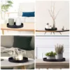 Metal Tray Round Black Trays For Decor Organizing Serving Decorative Circle Coffee Table Kitchen storage Plate supplies 5