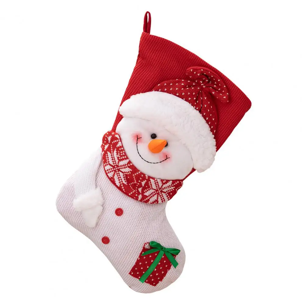 

Socks Hanging Pendant Xmas Stockings Colorful Cartoon Christmas Stockings with Capacity Festive Santa Claus Snowman for Holiday