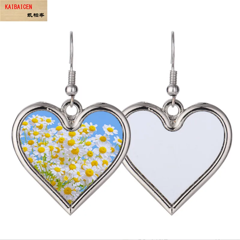 10 Pairs /lot Sublimation Blank Metal Spoof Funny Poker Card Dangle Earrings Playing Jewelry Nice Birthday Gift Personality