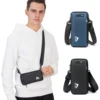 Slim phone bag Man Mini Portable Phone Bag Phone Purse Cross Body Bag Waist Phone Pouch Fit 6.5 7.5 Inch Phones durable to use 6