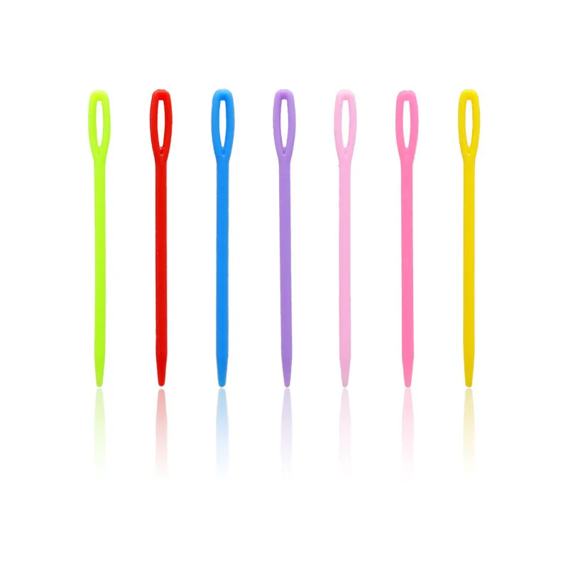Plastic Sewing Needles Large Eye Plastic Yarn Needles for Kids Craft Embroidery Needle for DIY Sewing Handmade 100PCS