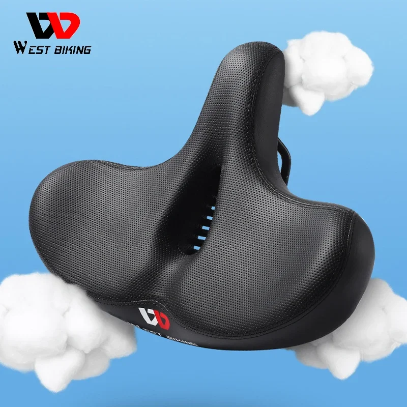 

WESTBIKING Bicycle Saddle Memory Sponge Ergonomic Widebody Seat Soft Breathable Cycling Cushion Road MTB Saddle Bike Accessories