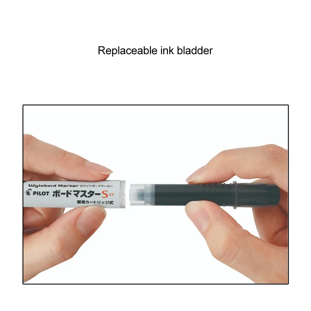 3pcs PILOT Whiteboard Markers with Eraser for Children's Drawing Board Magnetic 0.8/1.3mm Fine WBMK-M Japanese Stationery