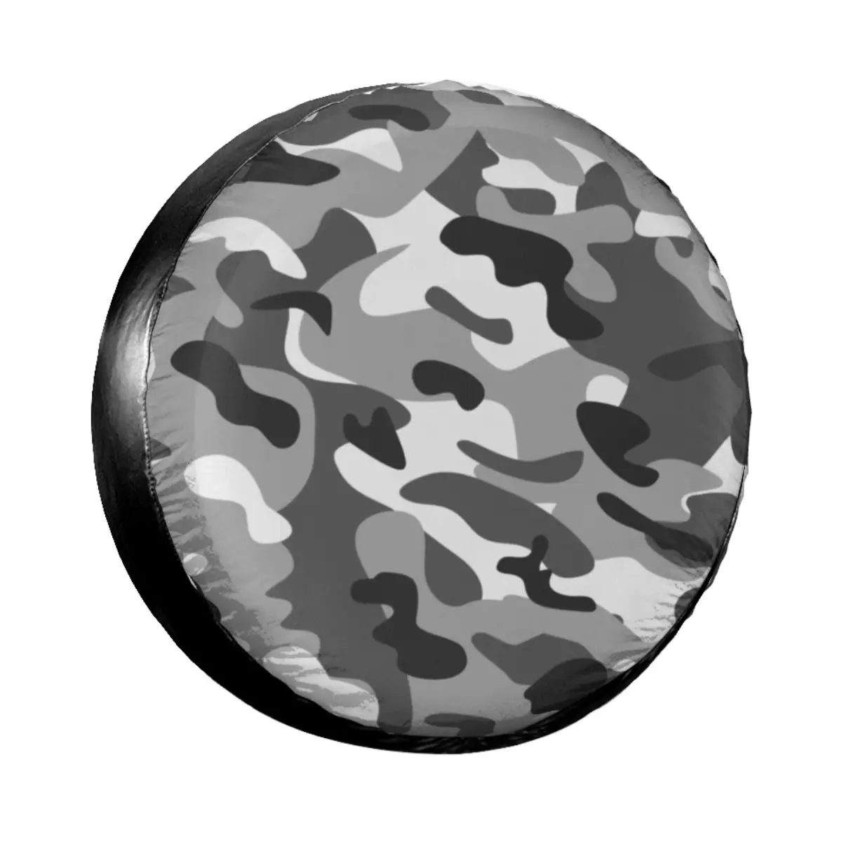 Custom Grey Camouflage Spare Tire Cover for Jeep Honda Military Army Camo Car Wheel Protectors 14" 15" 16" 17" Inch spare tire covers Car Covers