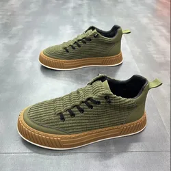 2024 New Fashion Platform Sneakers for Men Casual  High-top Shoes Male  Flat Non-slip Sport Running Shoes Man Spring Sneakers
