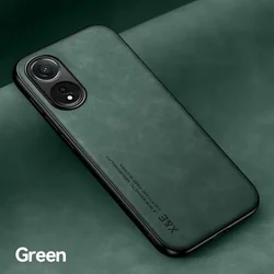 Leather Shockproof Phone Case with Magnetic Protection for Vivo Y27 4G (Green)